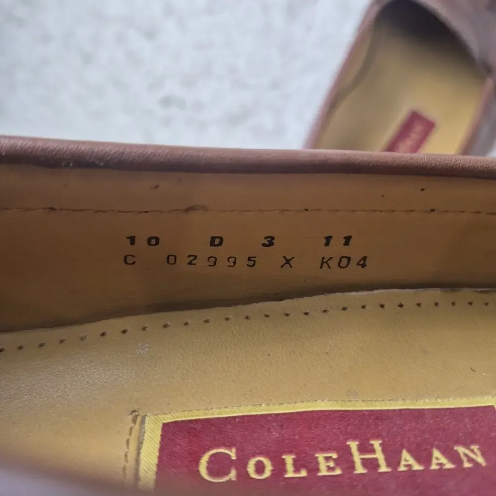 Cole Haan Mens Brown Leather Tassel Loafer Dress Shoes Size 10 D Footwear Casual